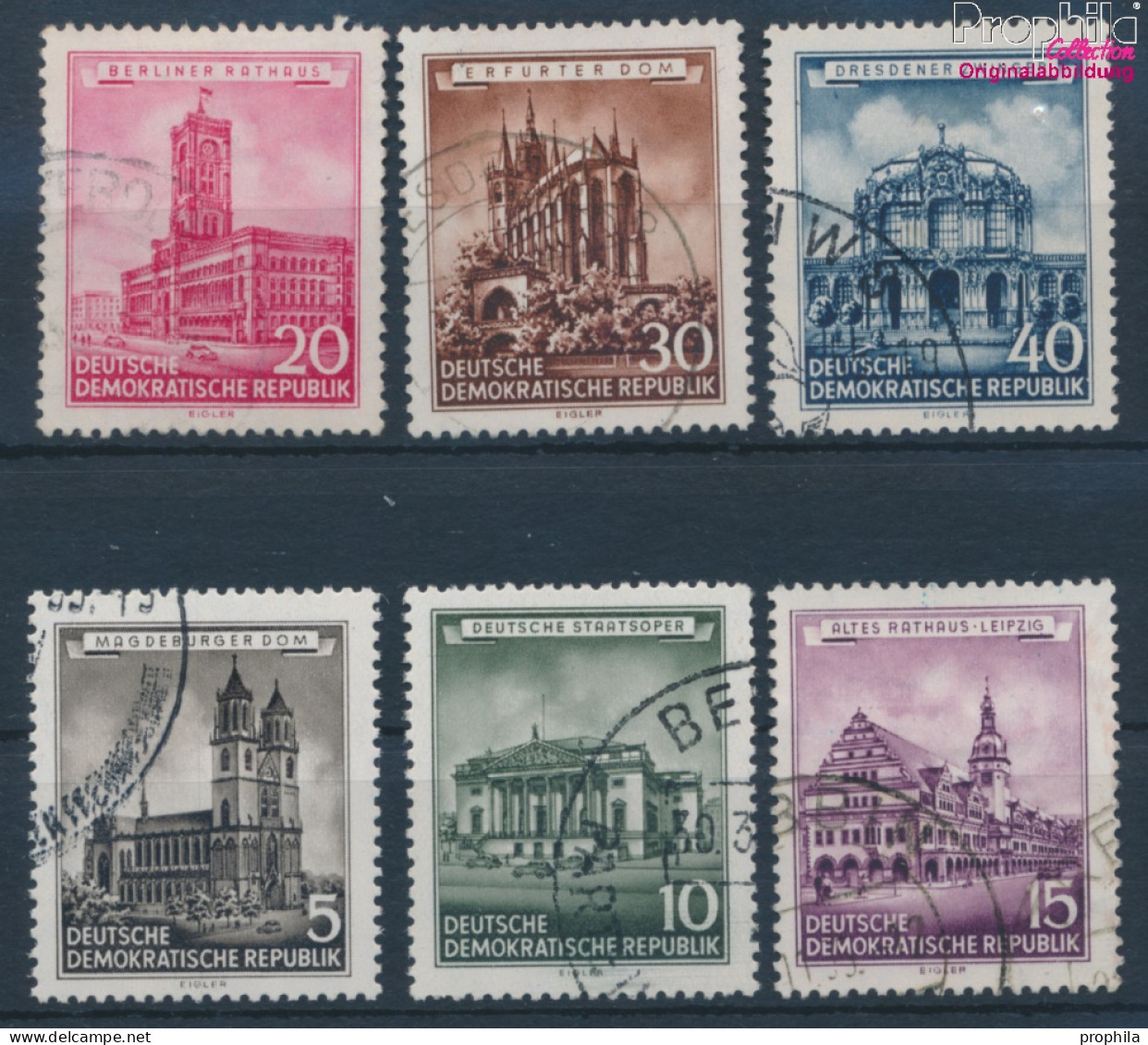 DDR 491-496 (kompl.Ausg.) Gestempelt 1955 Bauten (10392368 - Gebraucht