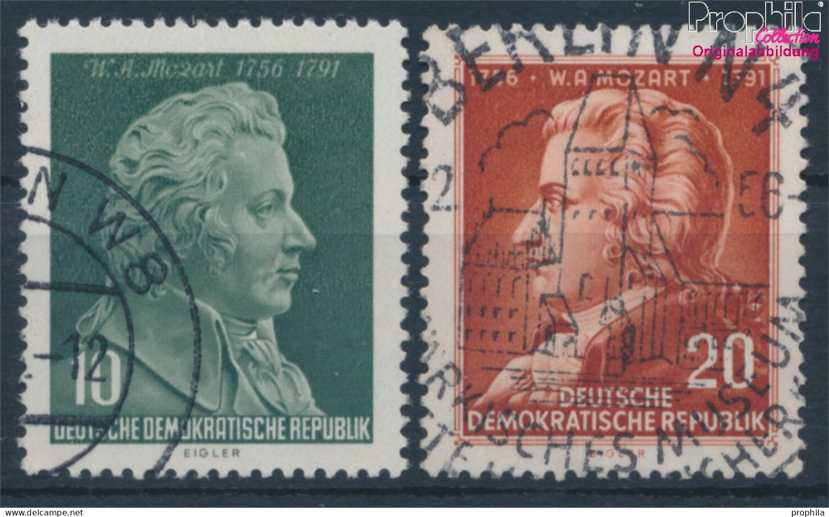 DDR 510-511 (kompl.Ausg.) Gestempelt 1956 Wolfgang Amadeus Mozart (10392366 - Gebraucht