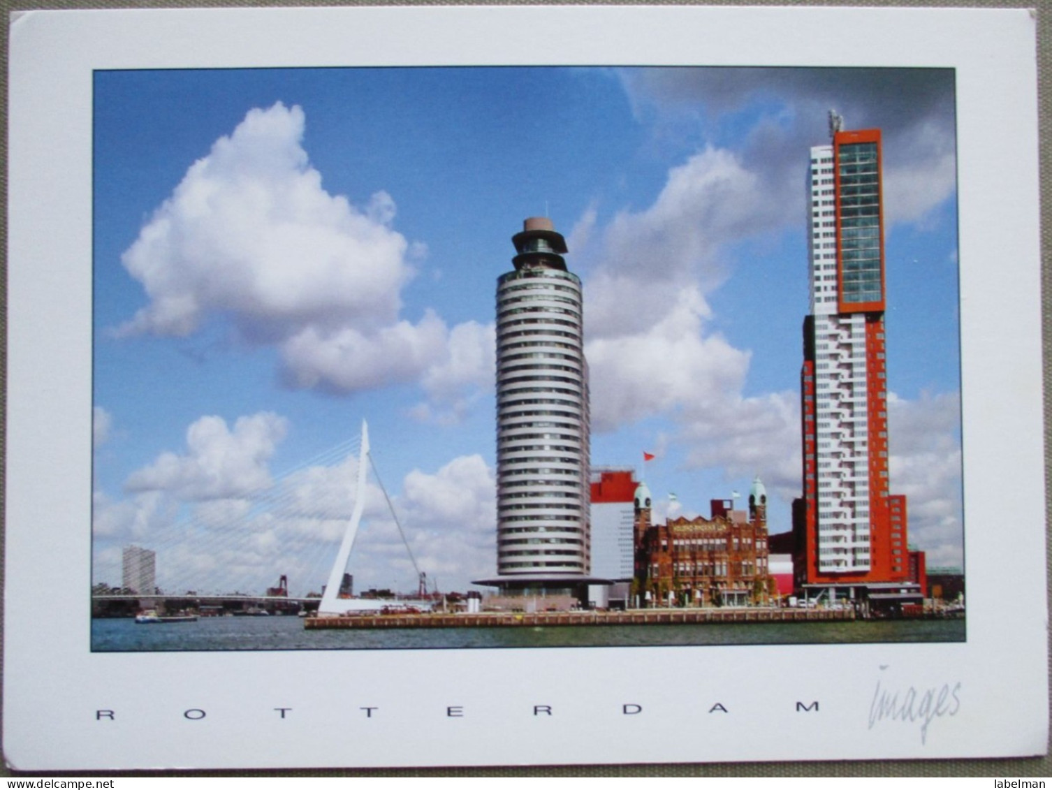 HOLLAND NETHERLAND ROTTERDAM HARBOUR ERASMUS BRIDGE KARTE POSTCARD CARTOLINA ANSICHTSKARTE CARTE POSTALE POSTKARTE CARD - Rotterdam