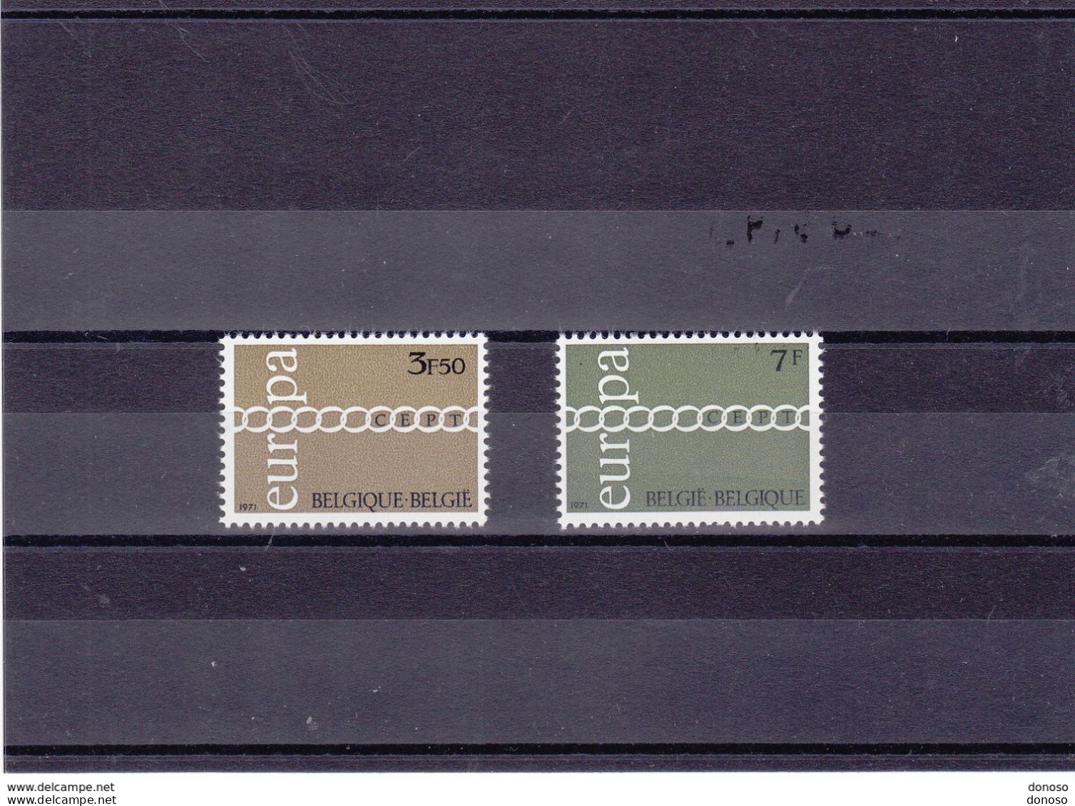 BELGIQUE 1971 EUROPA Yvert 1578-1579, Michel 1633-1634 NEUF** MNH - Unused Stamps