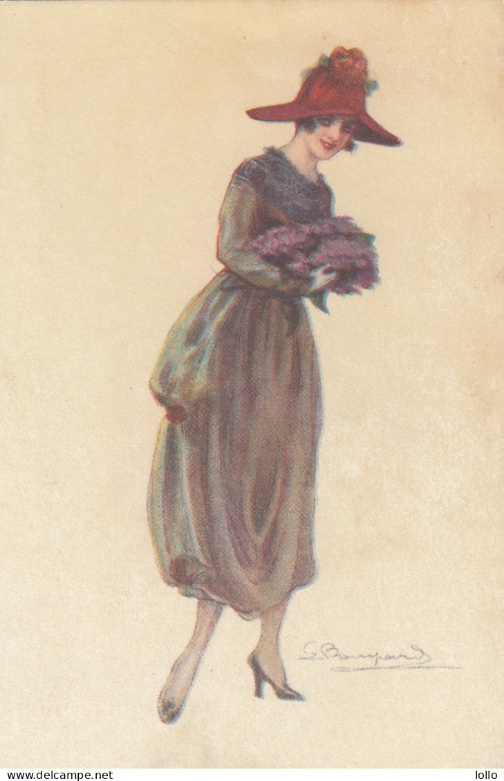 Illustratori  -  Bompard  -  Ragazza Con Fiori   -  F. Piccolo  -  Nuova  -  Bella - Bompard, S.