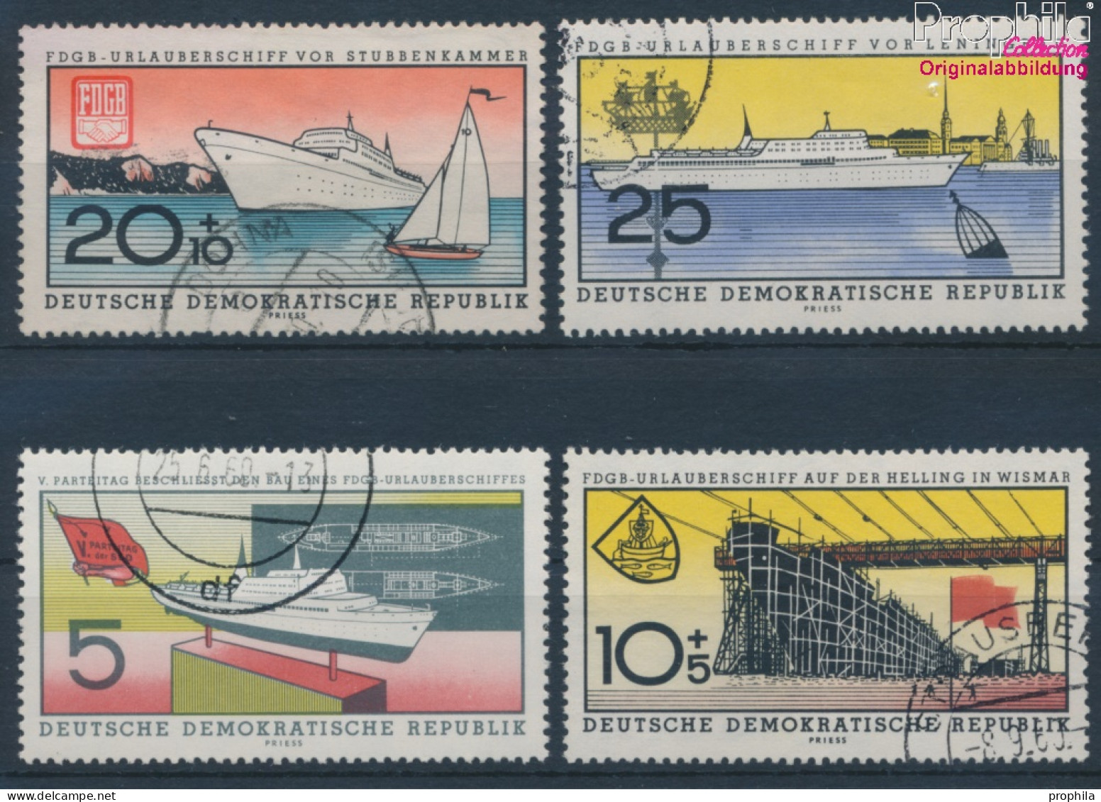 DDR 768-771 (kompl.Ausgabe) Gestempelt 1960 FDGB-Schiff (10392297 - Oblitérés