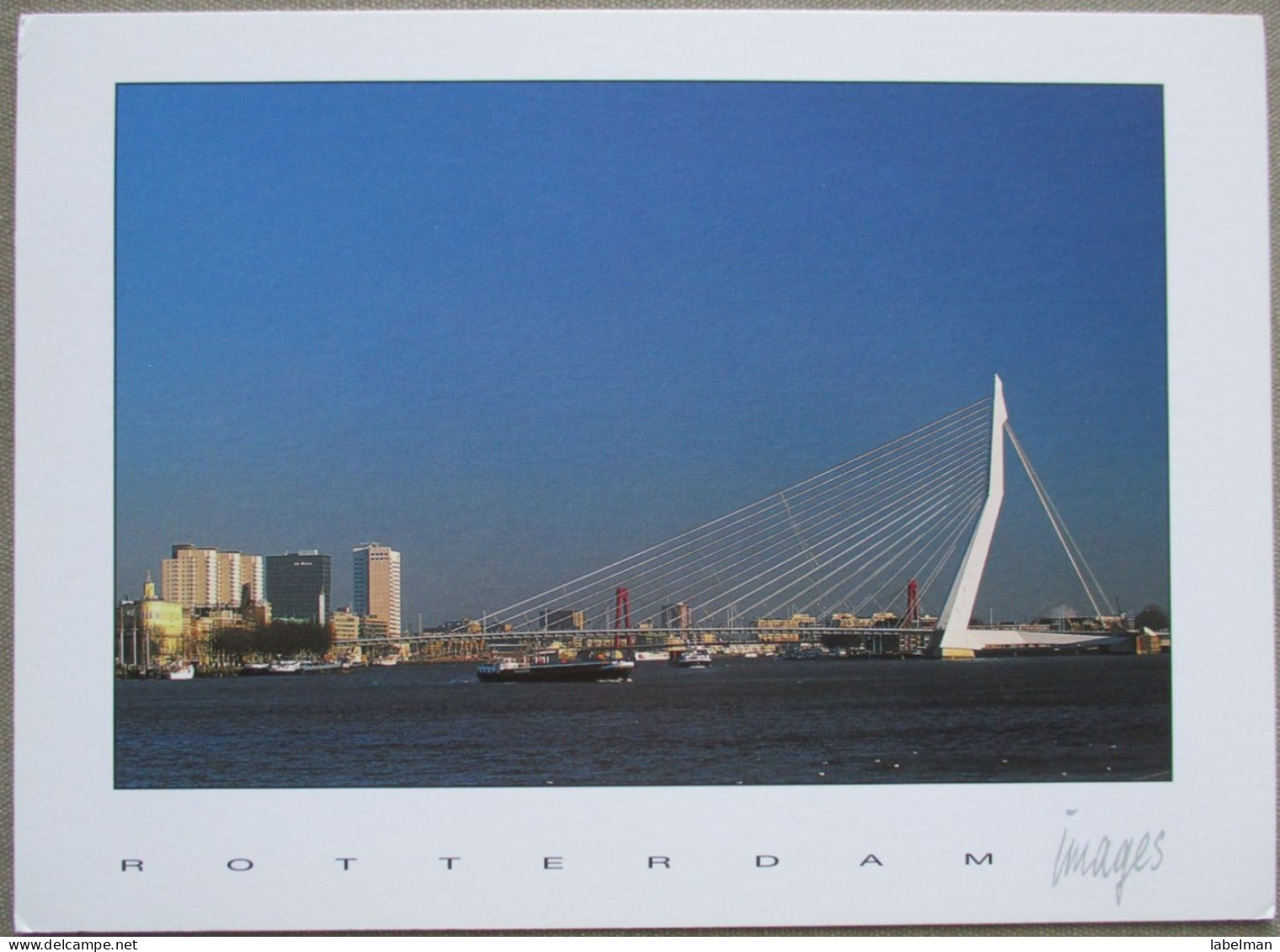 HOLLAND NETHERLAND ROTTERDAM HARBOUR ERASMUS BRIDGE KARTE POSTCARD CARTOLINA ANSICHTSKARTE CARTE POSTALE POSTKARTE CARD - Rotterdam