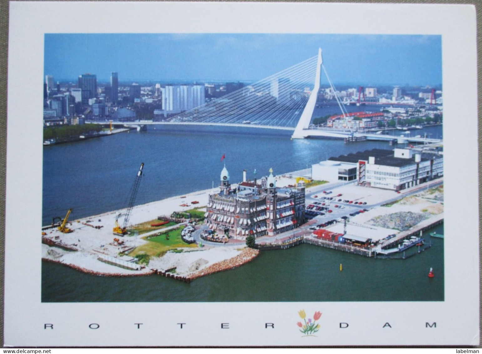 HOLLAND NETHERLAND ROTTERDAM HARBOUR ERASMUS BRIDGE KARTE POSTCARD CARTOLINA ANSICHTSKARTE CARTE POSTALE POSTKARTE CARD - Rotterdam