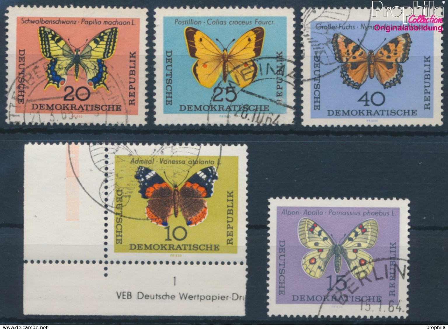 DDR 1004-1008 (kompl.Ausgabe) Gestempelt 1964 Schmetterlinge (10392224 - Gebruikt