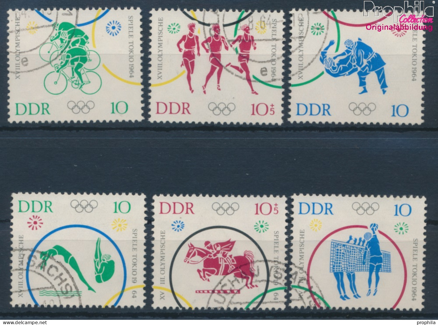 DDR 1039-1044 (kompl.Ausg.) Gestempelt 1964 Olympiade (10392209 - Gebraucht