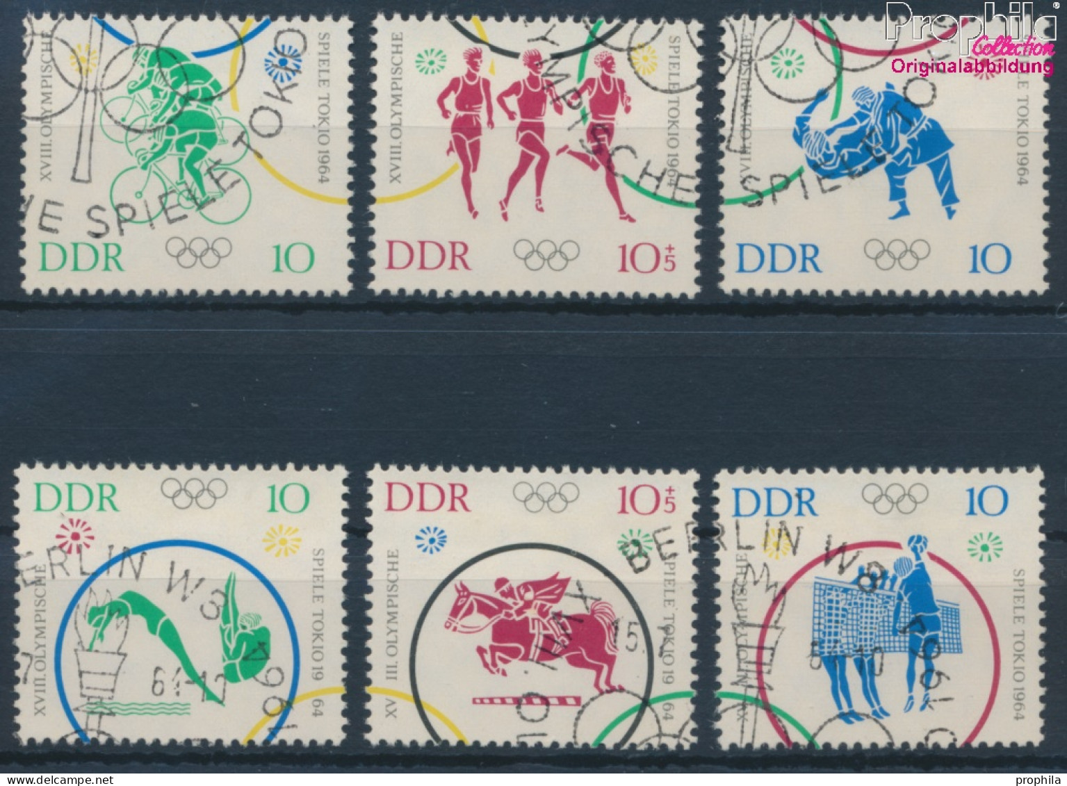 DDR 1039-1044 (kompl.Ausg.) Gestempelt 1964 Olympiade (10392211 - Usados