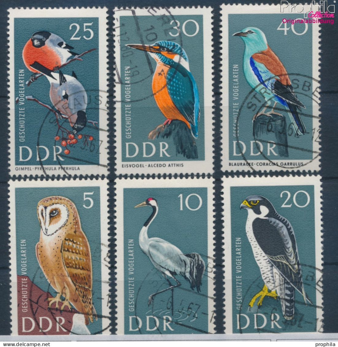 DDR 1272-1277 (kompl.Ausg.) Gestempelt 1967 Vögel (10356940 - Oblitérés