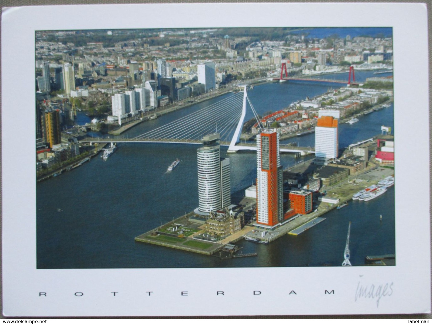 HOLLAND NETHERLAND ROTTERDAM HARBOUR ERASMUS BRIDGE KARTE POSTCARD CARTOLINA ANSICHTSKARTE CARTE POSTALE POSTKARTE CARD - Rotterdam