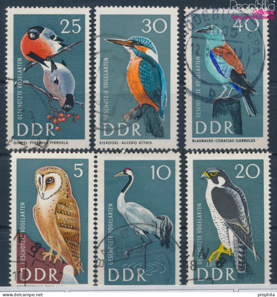 DDR 1272-1277 (kompl.Ausg.) Gestempelt 1967 Vögel (10392174 - Oblitérés