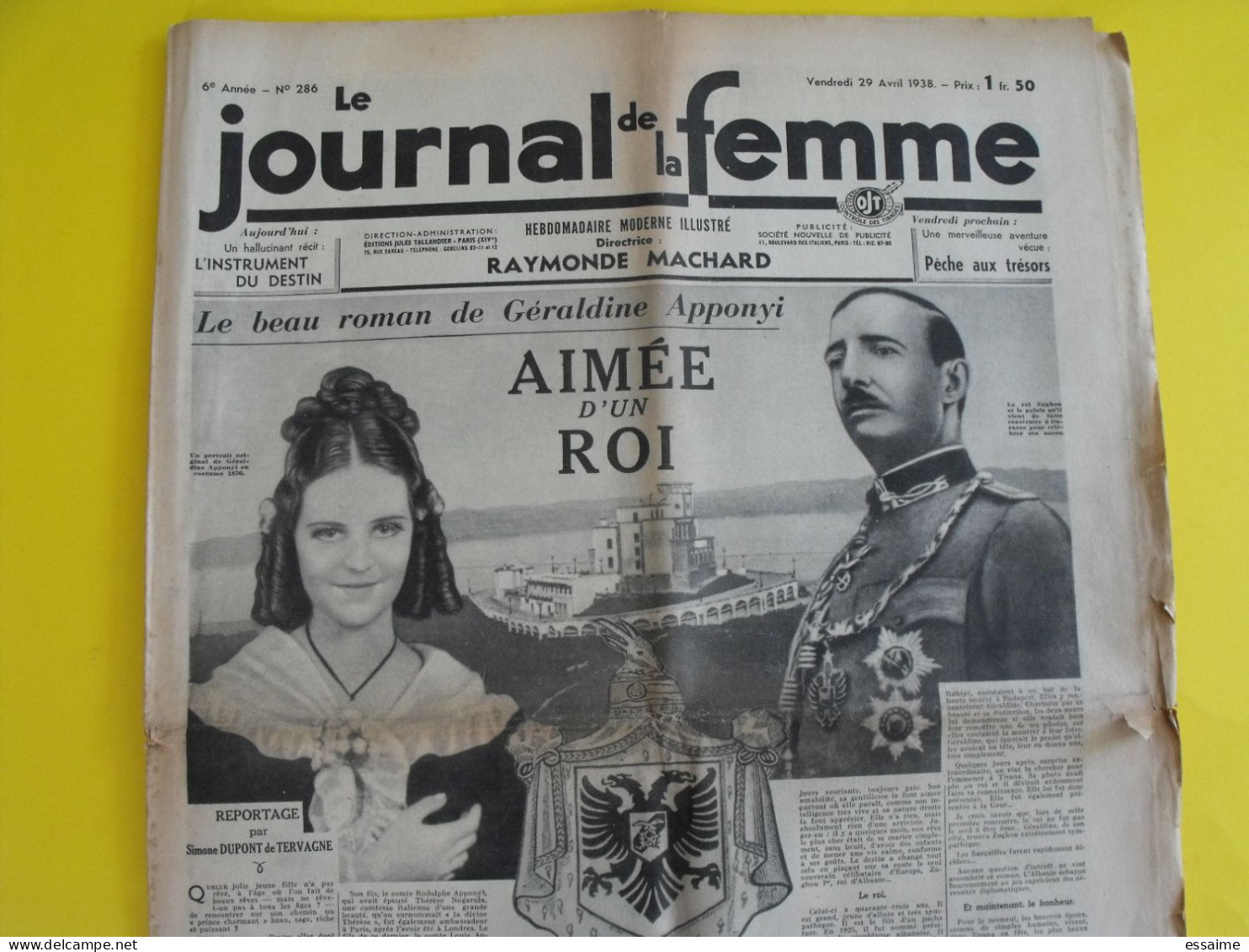 Le Journal De La Femme N° 286 De 1938. Revue Féminine. Albanie, Greta Garbo Louis II De Bavière - 1900 - 1949
