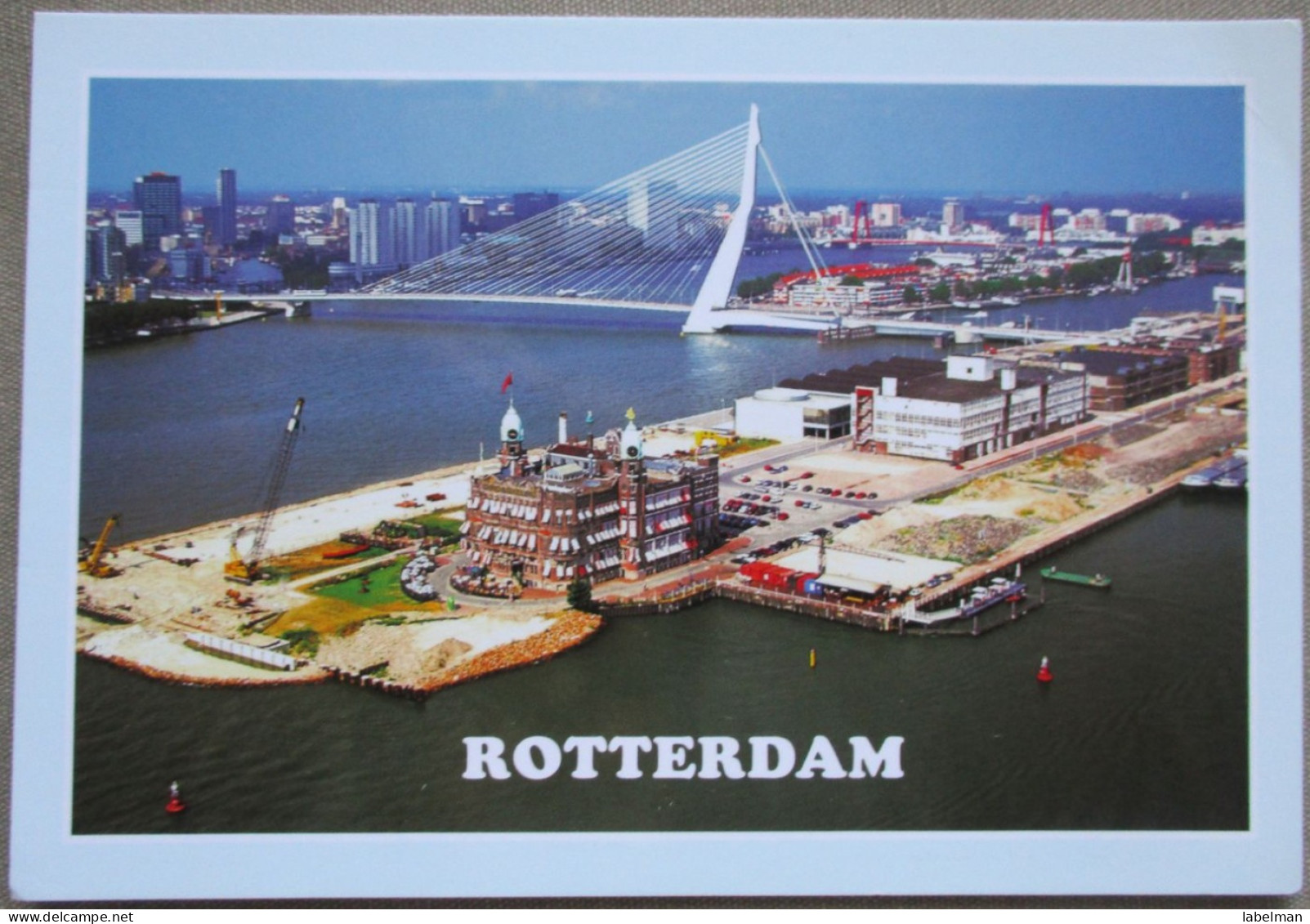 HOLLAND NETHERLAND ROTTERDAM HARBOUR ERASMUS BRIDGE KARTE POSTCARD CARTOLINA ANSICHTSKARTE CARTE POSTALE POSTKARTE CARD - Rotterdam