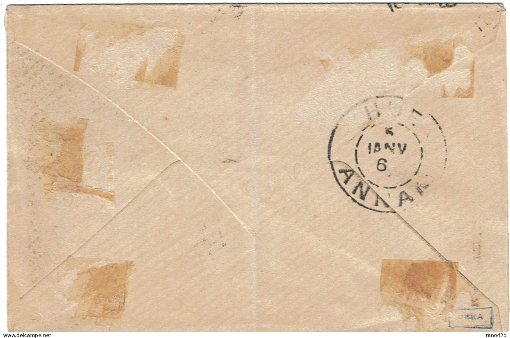 CTN85E - INDOCHINE ENVELOPPE TYPE ALLEGORIE HUE / PARIS JANVIER 1906 - Used Stamps
