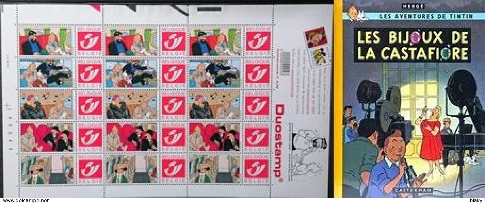 2001-11-14- TINTIN  15 DUOSTAMPS-LES BIJOUX - 2001-2010