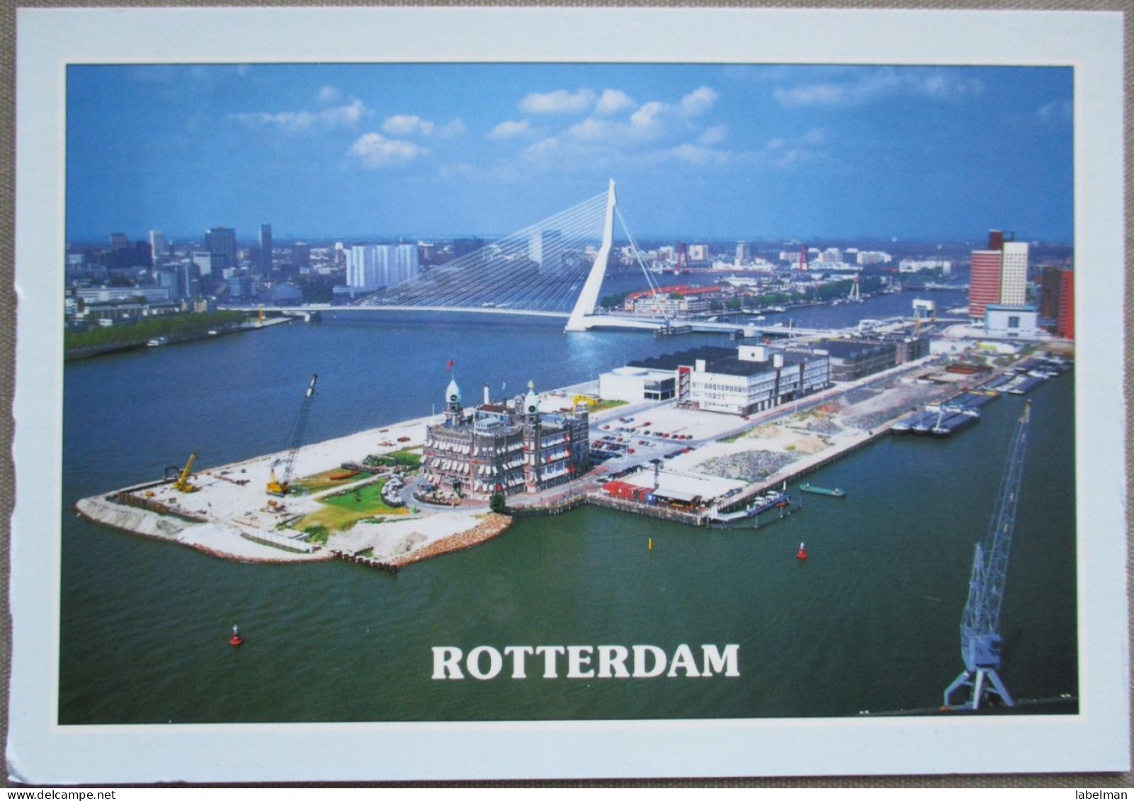 HOLLAND NETHERLAND ROTTERDAM HARBOUR ERASMUS BRIDGE KARTE POSTCARD CARTOLINA ANSICHTSKARTE CARTE POSTALE POSTKARTE CARD - Rotterdam