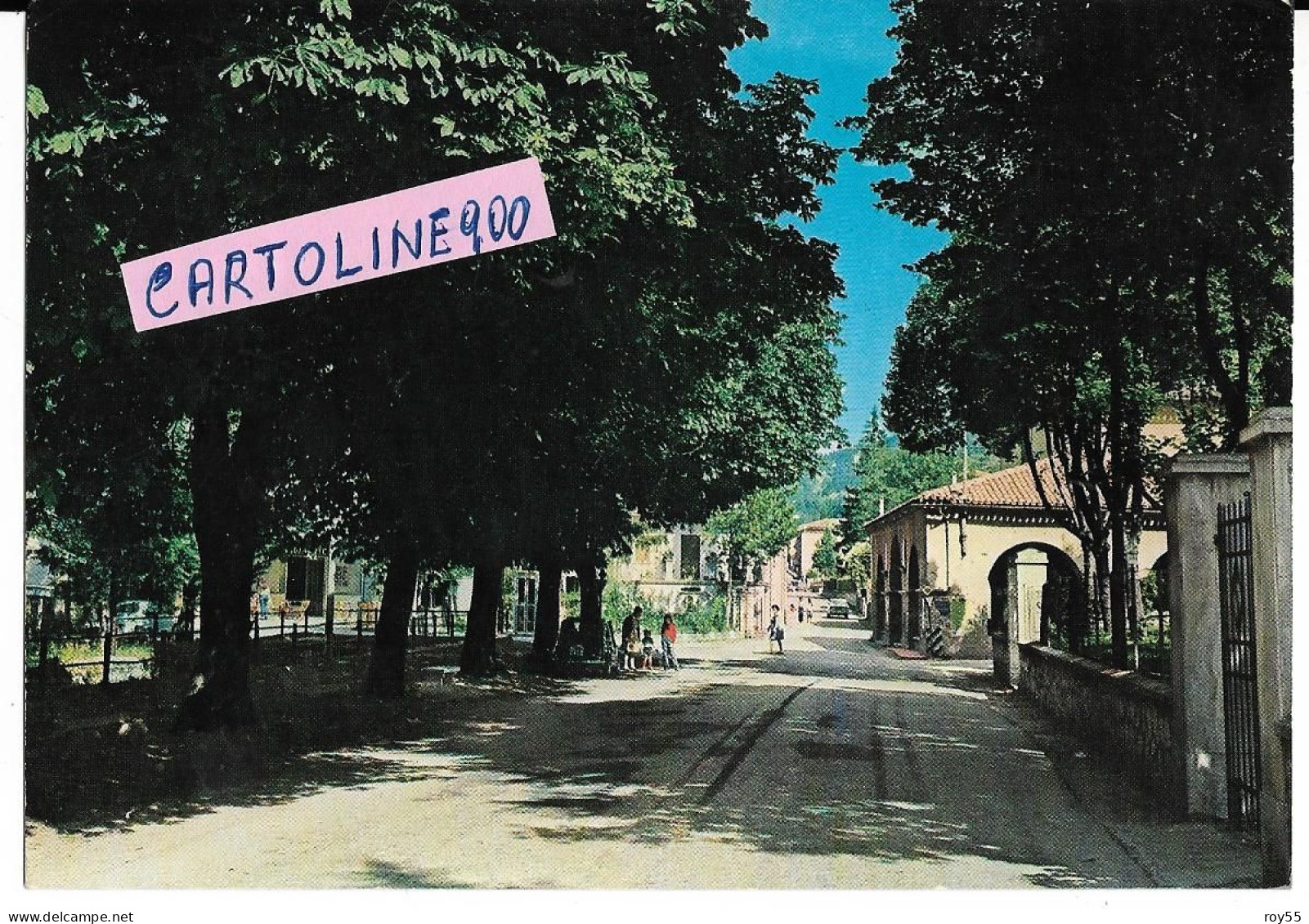 Marche-macerata-borgo S.antonio Frazione Di Visso Veduta Viale Dei Castani E Chiesa - Other & Unclassified