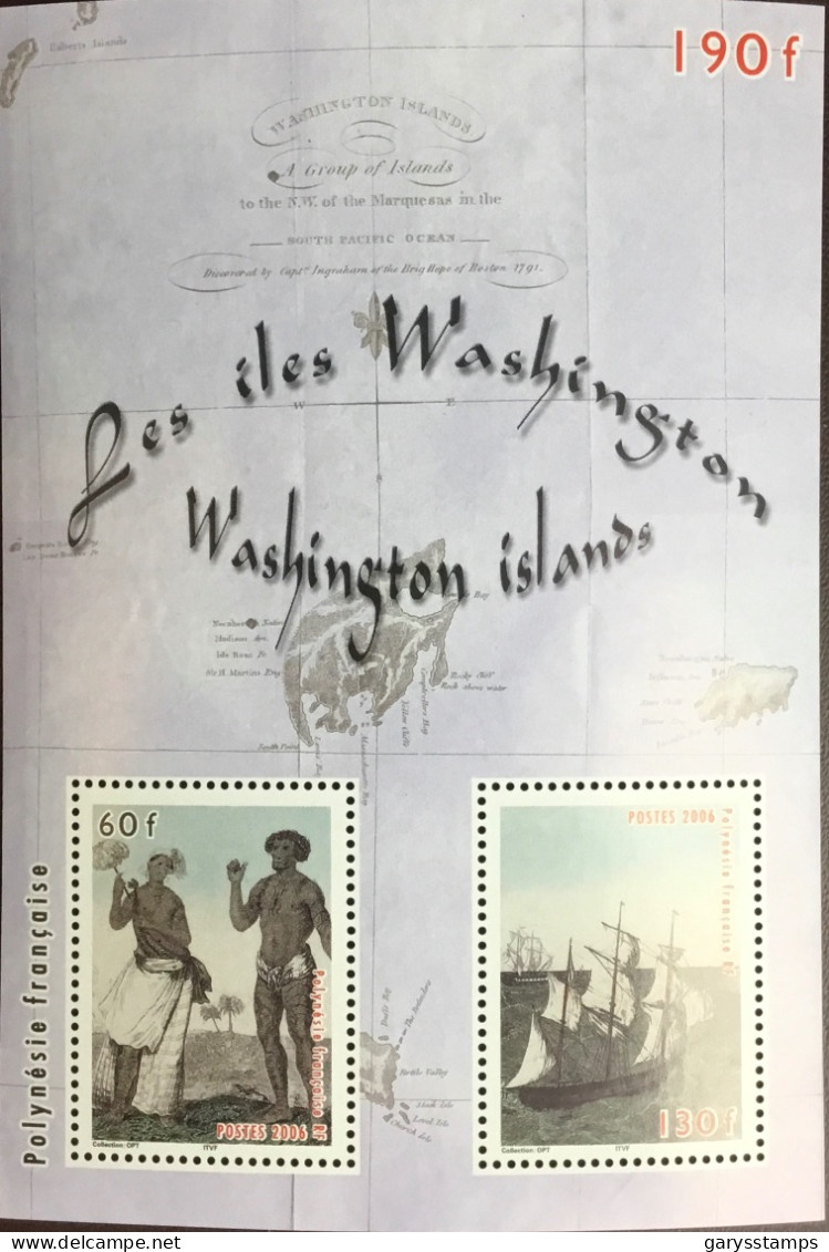 French Polynesia 2006 Washington Islands Sheetlet MNH - Unused Stamps