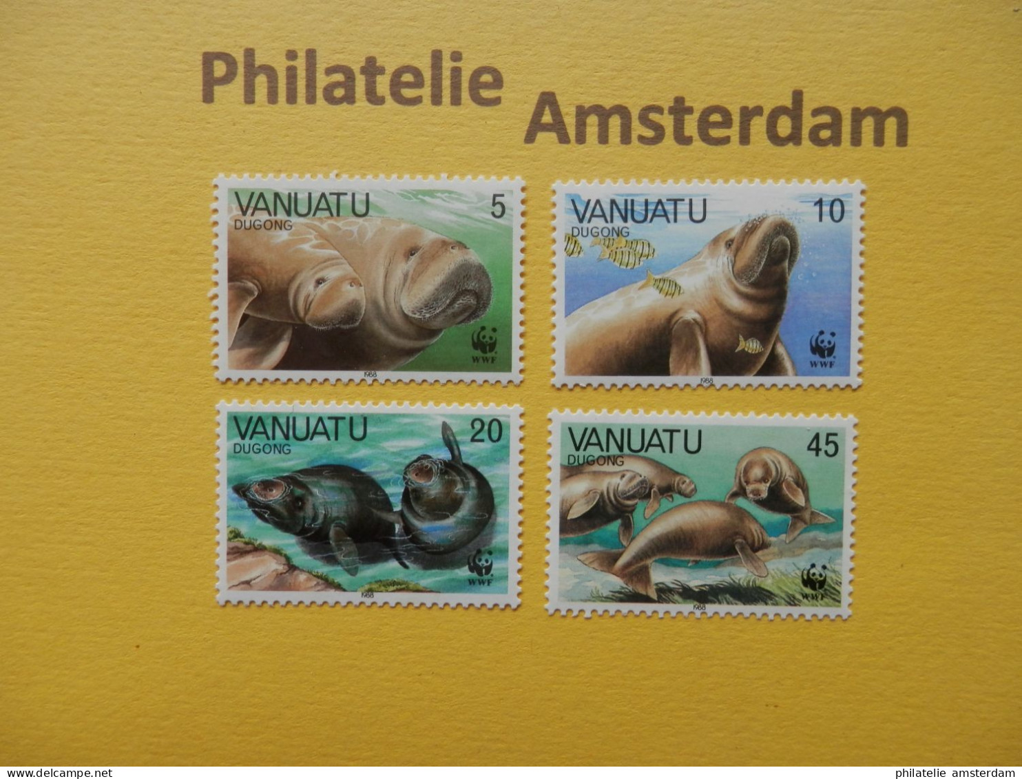 Vanuatu 1988, WWF FAUNA DUGONG ZEEKOE: Mi 782-85, ** - Unused Stamps