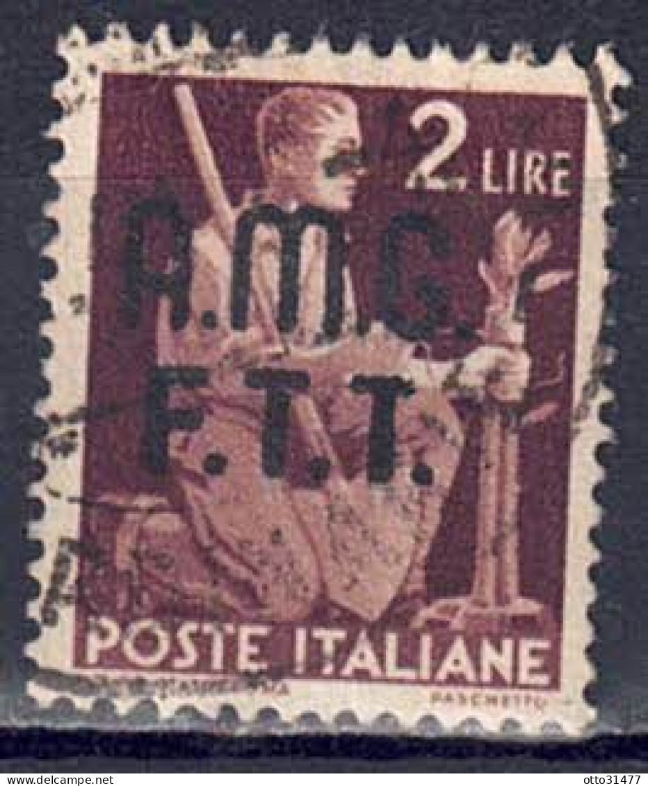 Italien / Triest Zone A - 1947 - Serie Demokratie, Nr. 4, Gestempelt / Used - Afgestempeld