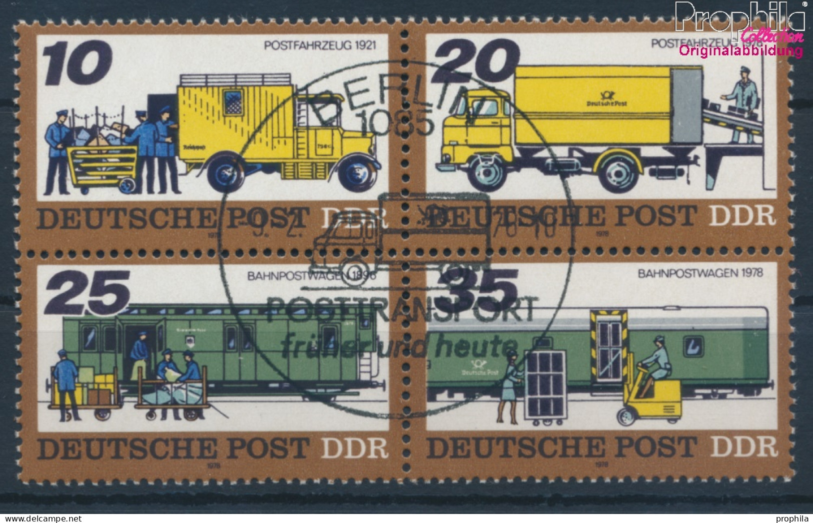 DDR 2299-2302 Viererblock (kompl.Ausgabe) Gestempelt 1978 Transportmittel (10392571 - Gebraucht