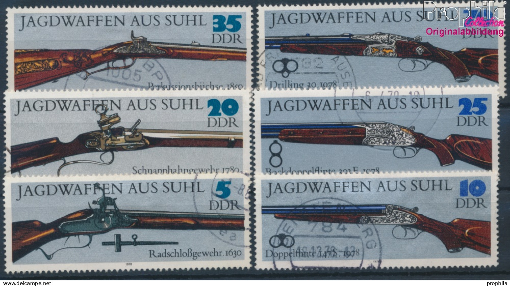 DDR 2376-2381 (kompl.Ausgabe) Gestempelt 1978 Jagdwaffen (10392550 - Used Stamps