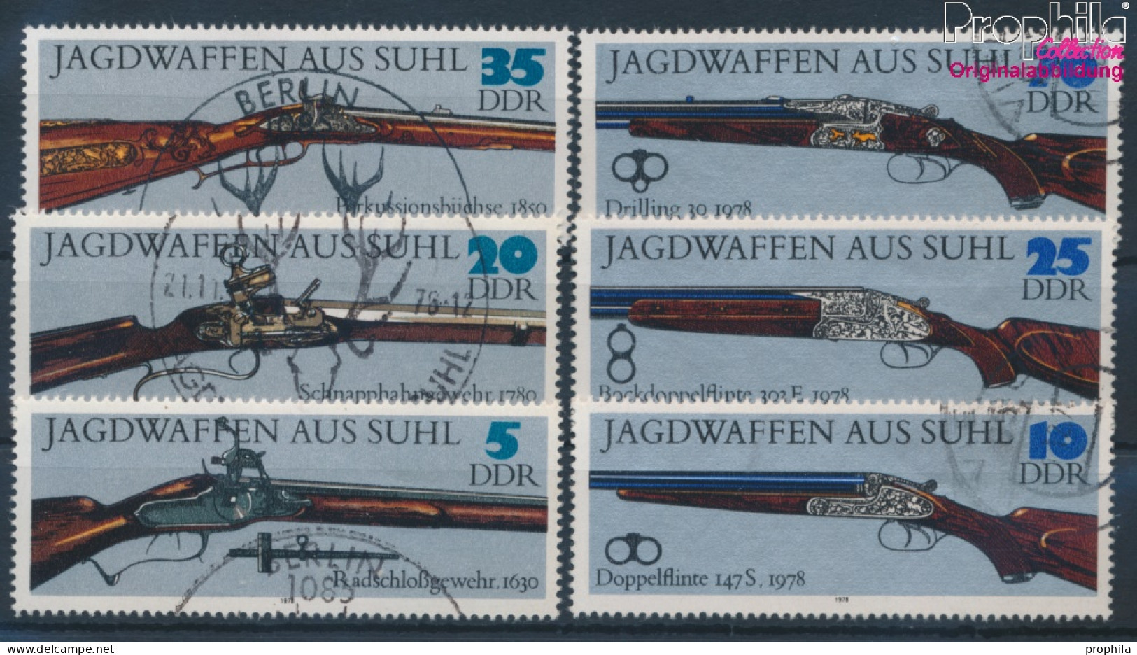 DDR 2376-2381 (kompl.Ausgabe) Gestempelt 1978 Jagdwaffen (10392551 - Used Stamps