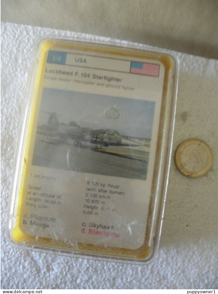 Vintage Top Trumps Avions De Chasse - Barajas De Naipe