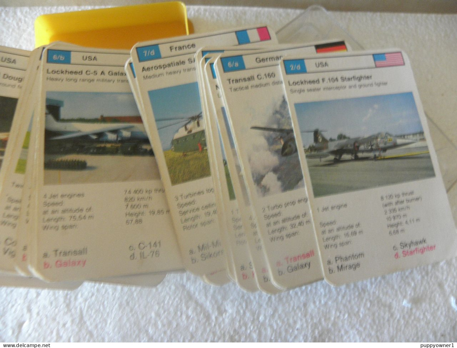 Vintage Top Trumps Avions De Chasse - Cartes à Jouer Classiques