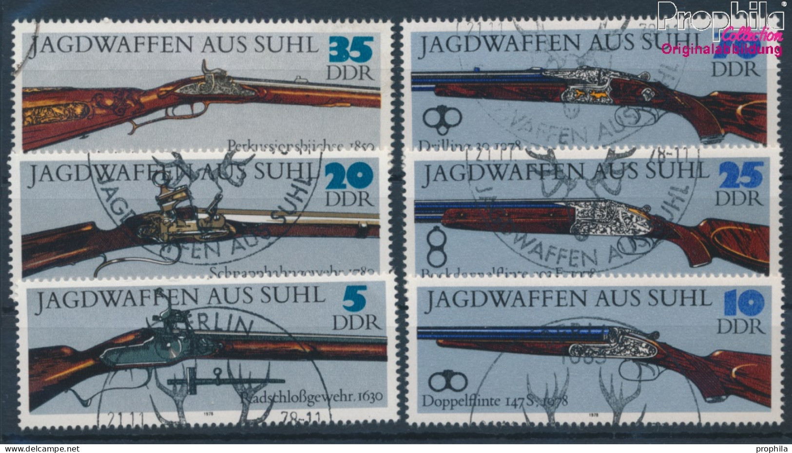 DDR 2376-2381 (kompl.Ausgabe) Gestempelt 1978 Jagdwaffen (10392552 - Used Stamps