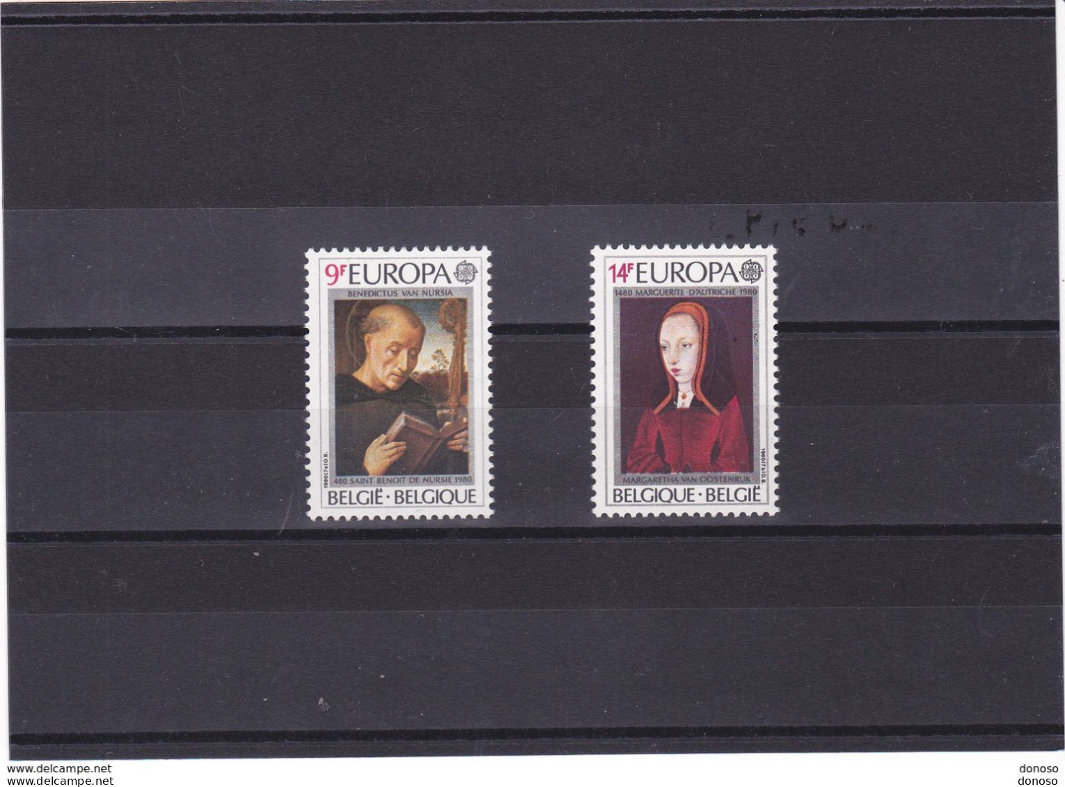 BELGIQUE 1980 EUROPA Yvert 1970-1971, Michel 2023-2024 NEUF** MNH Cote 3 Euros - Unused Stamps