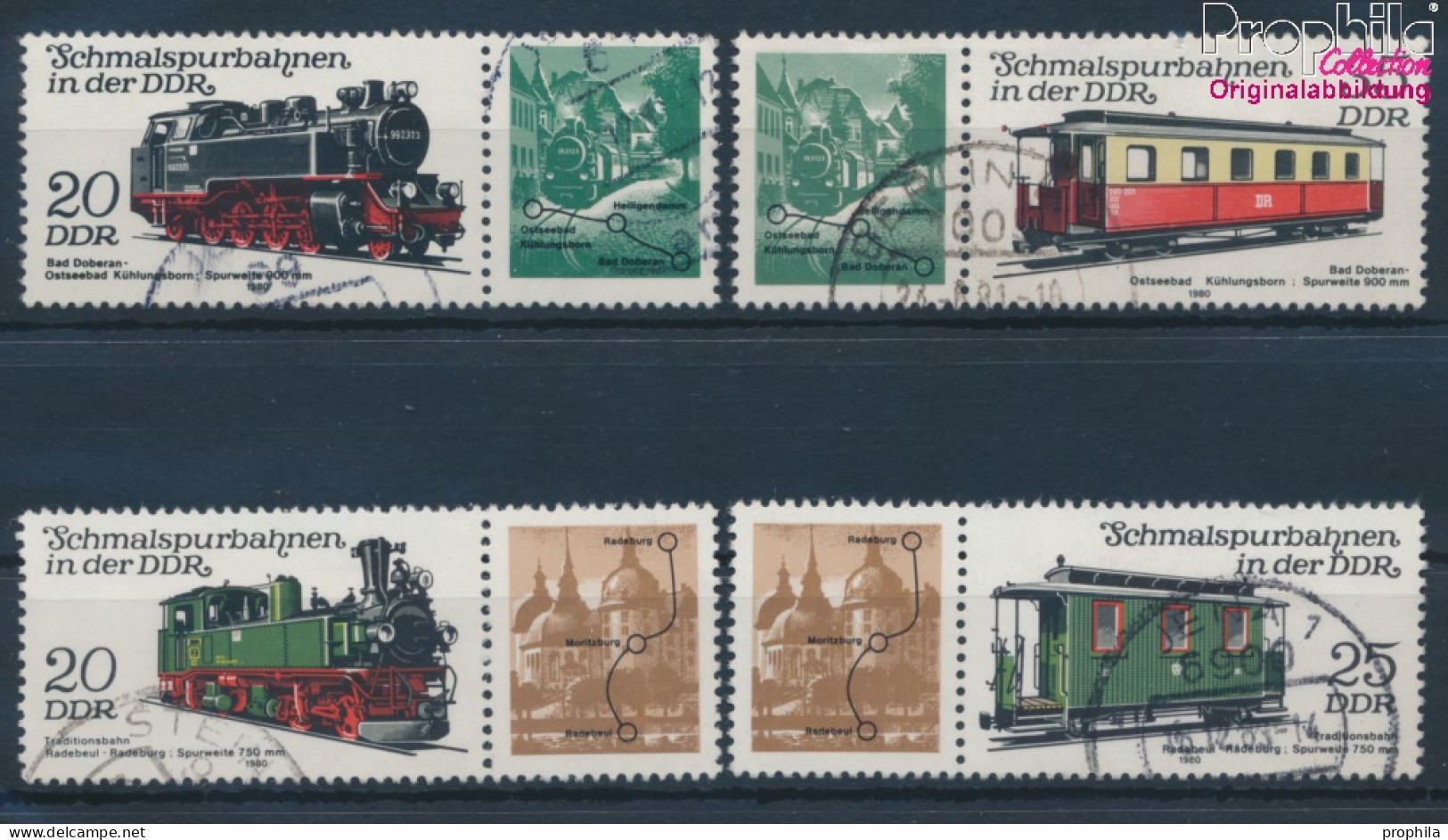 DDR 2562-2565 (kompl.Ausgabe) Gestempelt 1980 Schmalspurbahn (10392513 - Used Stamps