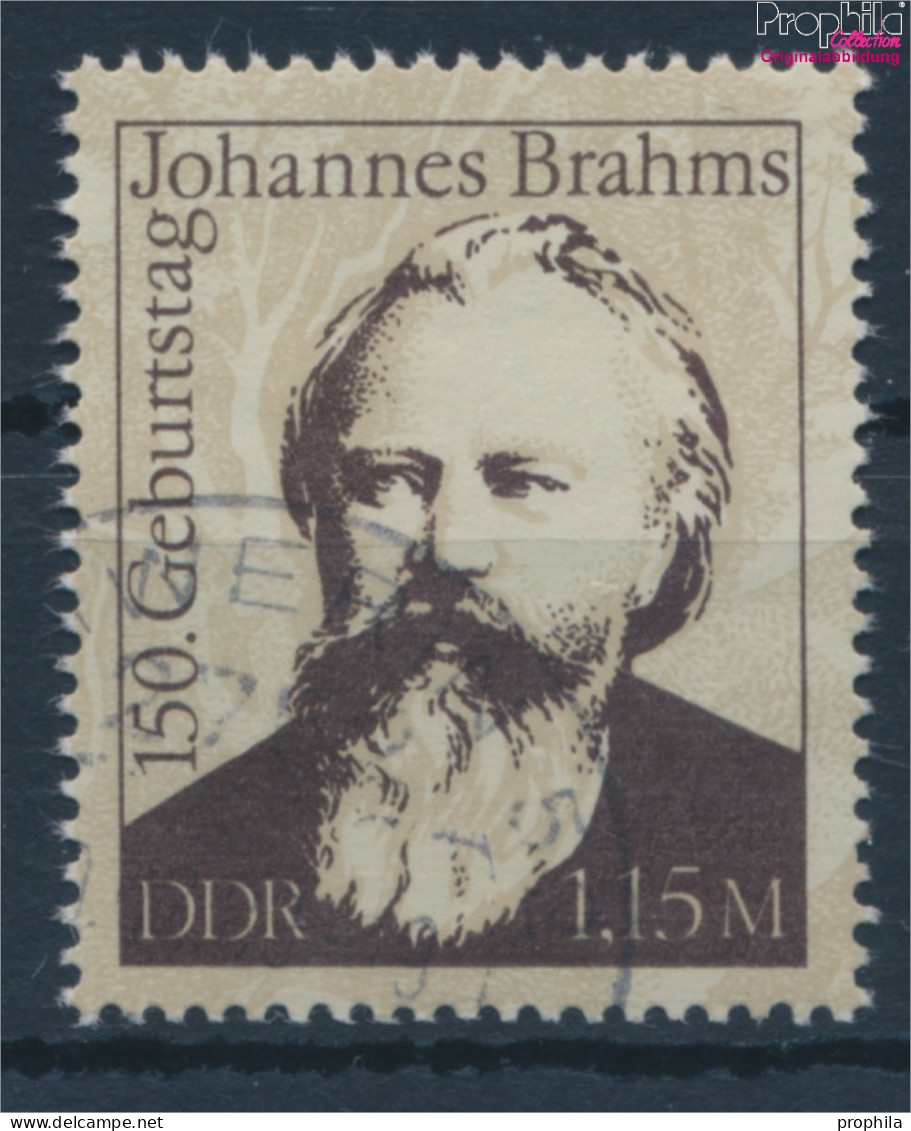 DDR 2764 (kompl.Ausgabe) Gestempelt 1983 Johannes Brahms (10392467 - Oblitérés