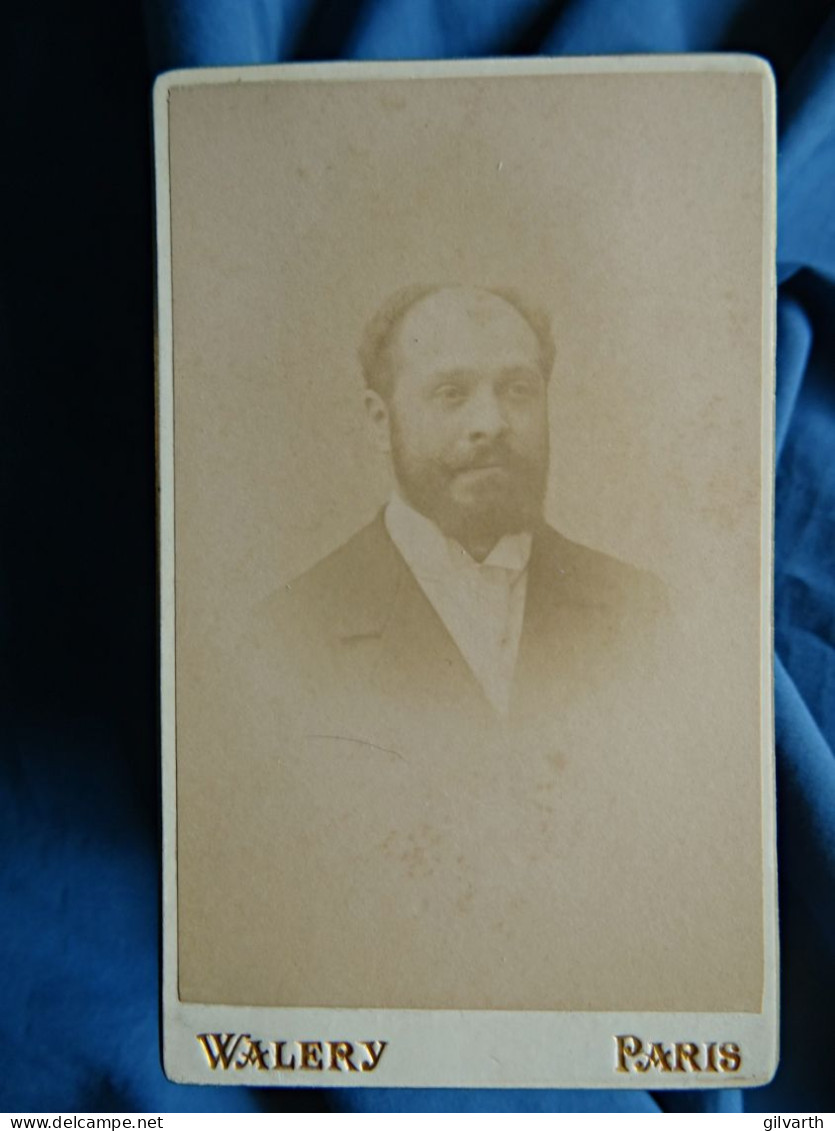 Photo Cdv Walery à Paris - Homme Dégarni, Portrait Nuage, Ca 1890 L678 - Old (before 1900)