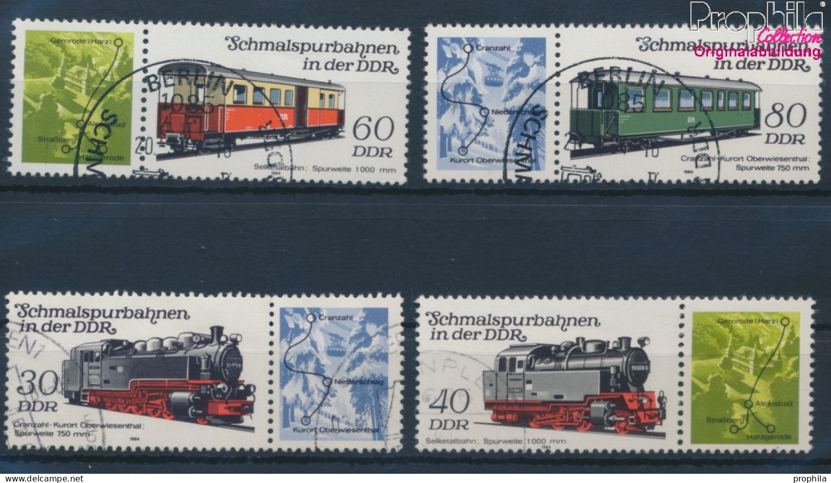 DDR 2864-2867 (kompl.Ausgabe) Gestempelt 1984 Schmalspurbahnen (10392442 - Usati