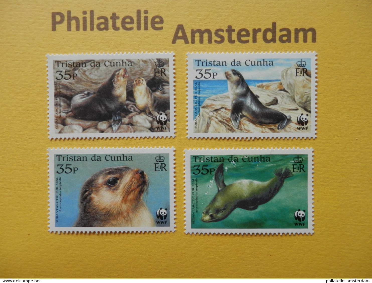 Tristan Da Cunha 2004, WWF FAUNA SUBANTARCTIC FUR SEAL: Mi 821-24, ** - Nuovi