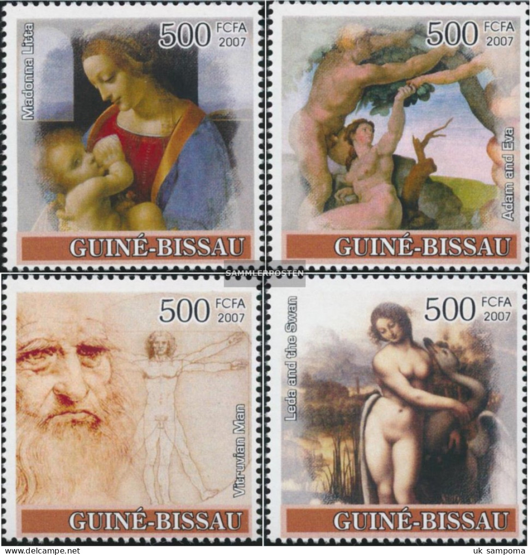 Guinea-Bissau 3633-3636 (complete. Issue) Unmounted Mint / Never Hinged 2007 Leonardo Da Vinci / Paintings - Guinea-Bissau