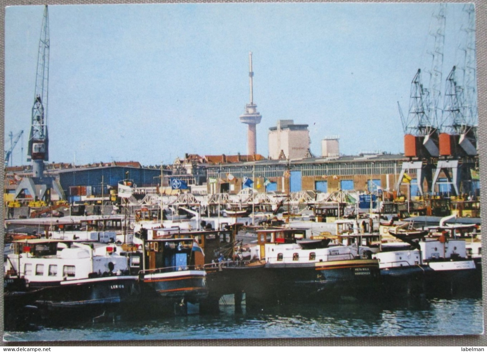 HOLLAND NETHERLAND ROTTERDAM HARBOUR PORT CENTER KARTE POSTCARD CARTOLINA ANSICHTSKARTE CARTE POSTALE POSTKARTE CARD - Rotterdam