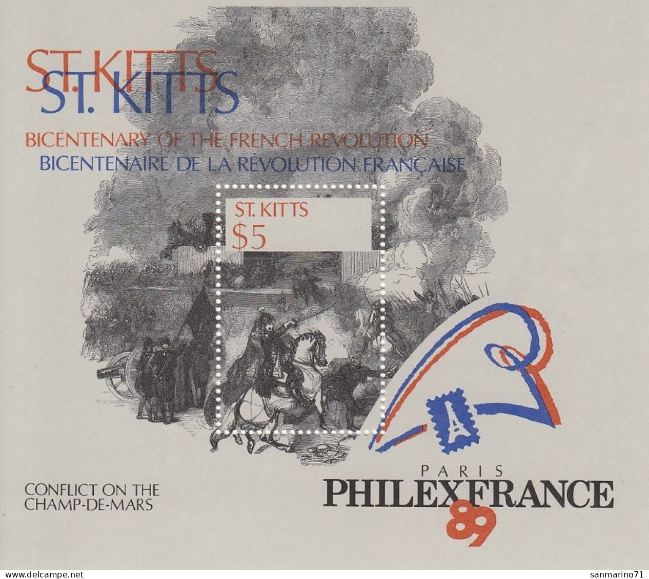 ST.KITTS Block 8,unused (**) - St.Kitts Und Nevis ( 1983-...)