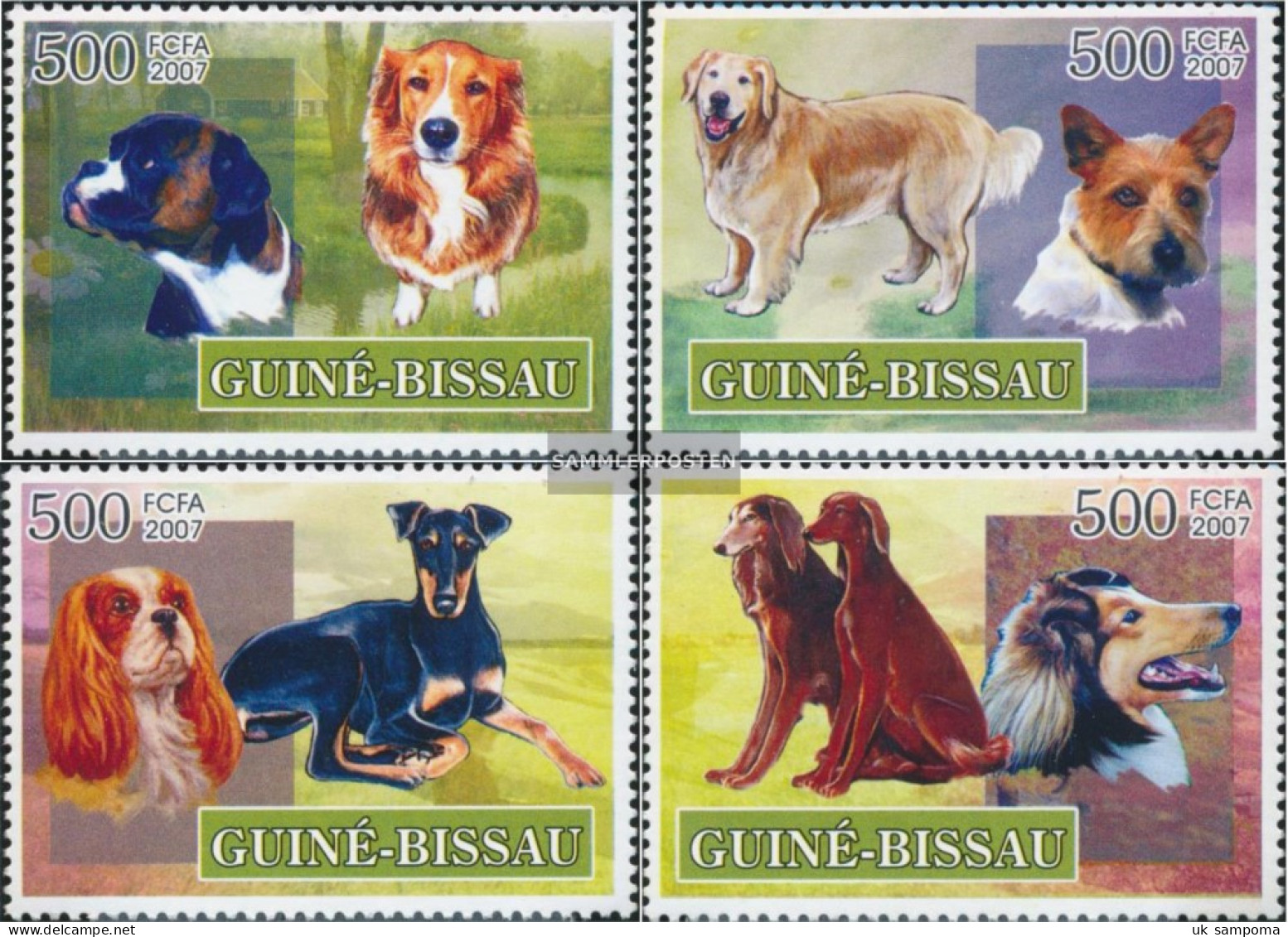 Guinea-Bissau 3590-3593 (complete. Issue) Unmounted Mint / Never Hinged 2007 Dogs - Guinea-Bissau