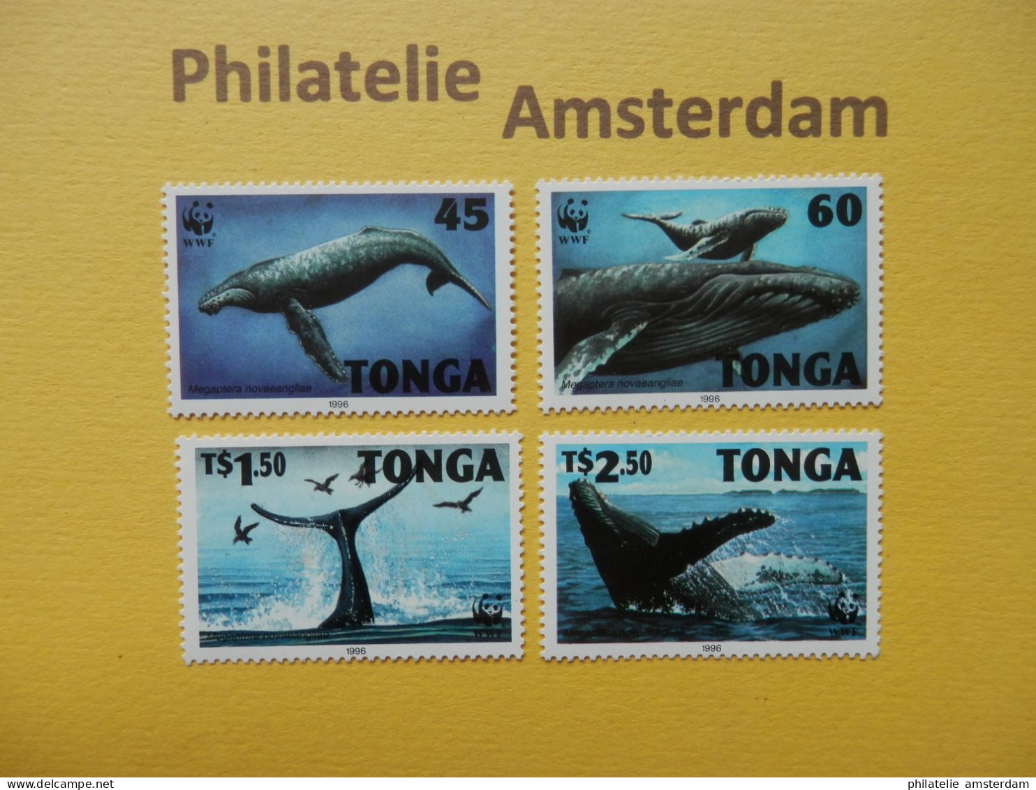 Tonga 1996, WWF FAUNA HUMPBACK WHALE: Mi 1400-03, ** - Nuovi