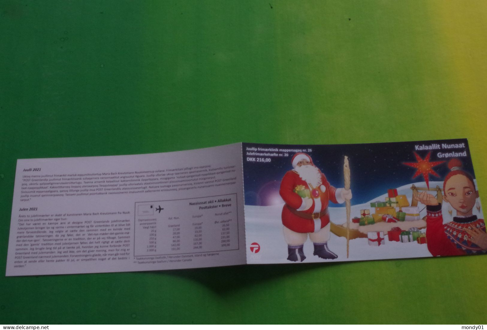 4-572 Père Noel Santa Clause  Jule Carnet Groenland Inuit Christmas Dogsled Traineau Costume Self Adhesive Autocollant - Noël