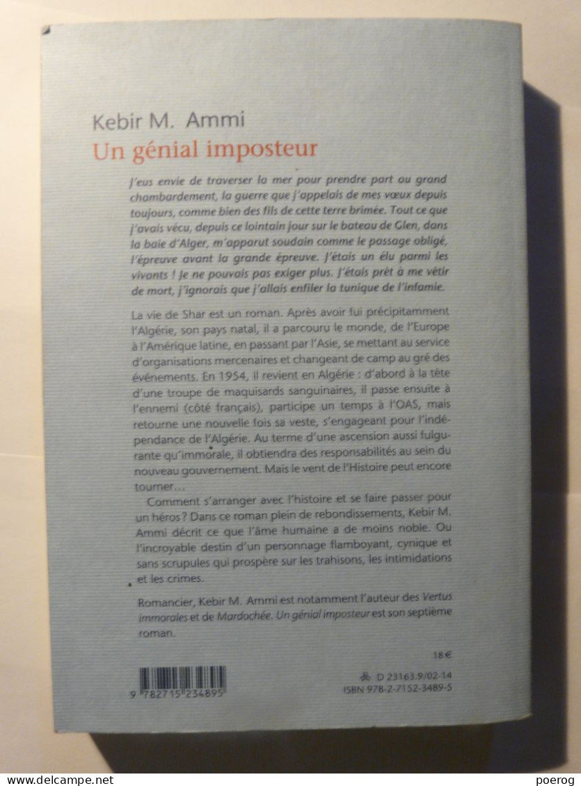 KEBIR M. AMMI - UN GENIAL IMPOSTEUR - MERCURE DE FRANCE - 2014 - Roman - Other & Unclassified