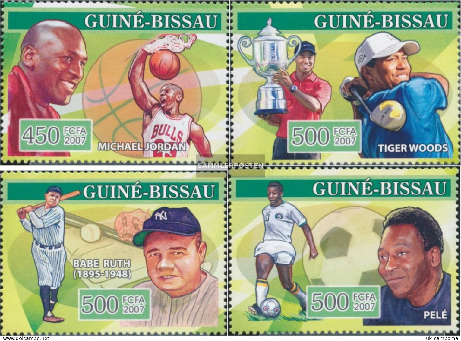 Guinea-Bissau 3466-3469 (complete. Issue) Unmounted Mint / Never Hinged 2007 Berufssportler - Guinea-Bissau