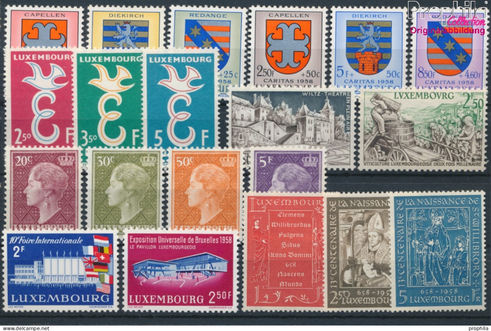 Luxemburg Postfrisch Messe 1958 Messe, Caritas, Europa U.a.  (10377653 - Unused Stamps