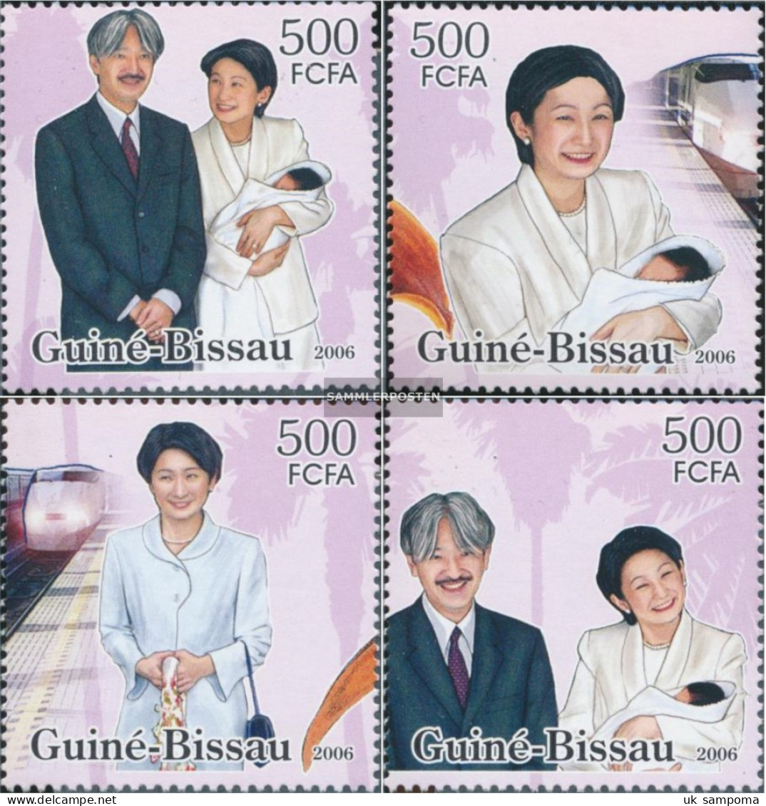 Guinea-Bissau 3441-3444 (complete. Issue) Unmounted Mint / Never Hinged 2006 Princess Kiko, Orchids, Japanese. To - Guinea-Bissau