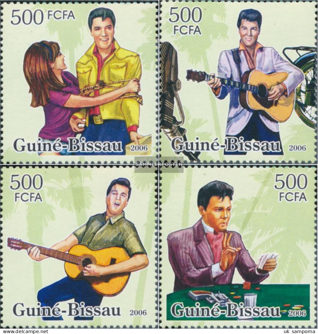 Guinea-Bissau 3431-3434 (complete. Issue) Unmounted Mint / Never Hinged 2006 Elvis Presley And Motorcycles - Guinea-Bissau