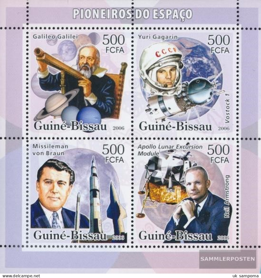 Guinea-Bissau 3326-3329 Sheetlet (complete. Issue) Unmounted Mint / Never Hinged 2006 Weltraumpioniere - Guinea-Bissau