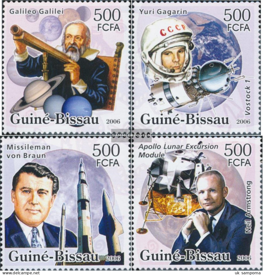 Guinea-Bissau 3326-3329 (complete. Issue) Unmounted Mint / Never Hinged 2006 Weltraumpioniere - Guinea-Bissau