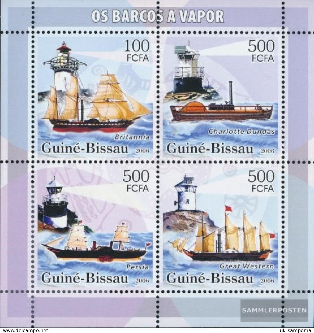 Guinea-Bissau 3311-3314 Sheetlet (complete. Issue) Unmounted Mint / Never Hinged 2006 Motorschiffe And Lighthouses - Guinea-Bissau