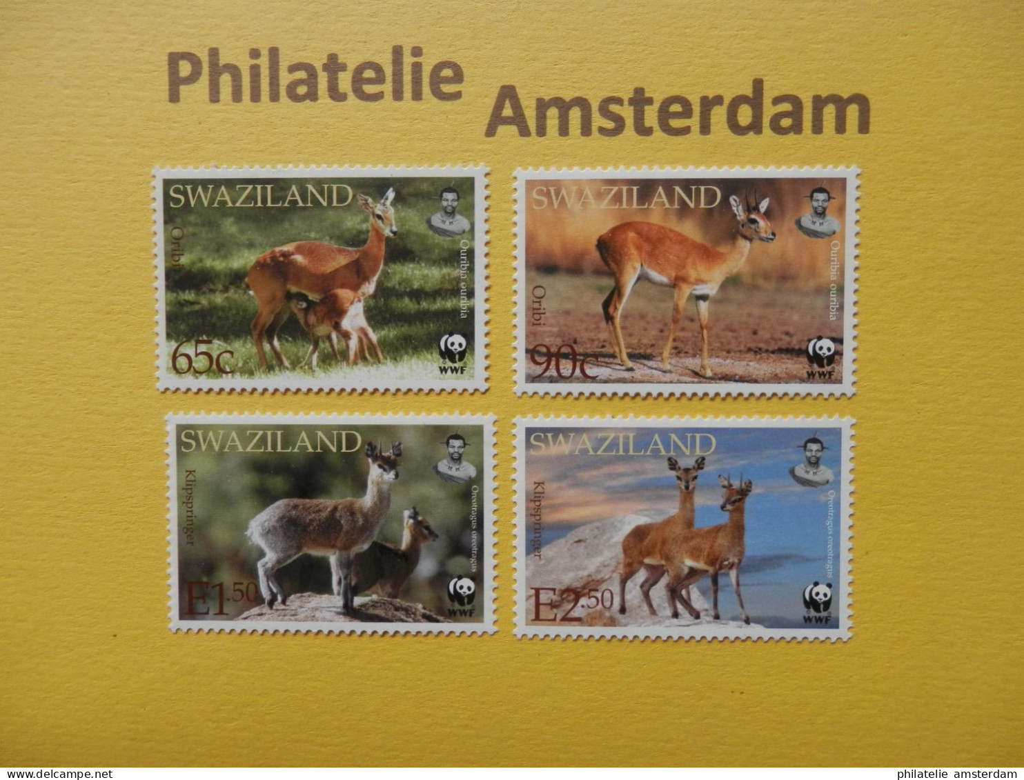 Swaziland 2001, WWF FAUNA INDIGENOUS ANTILOPES: Mi 702-05, ** - Unused Stamps